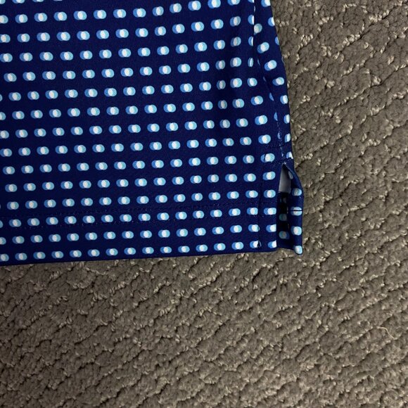 Mizzen + Main Polo Shirt Mens Medium Classic Fit Blue Geometric Golf Performance - Picture 6 of 12
